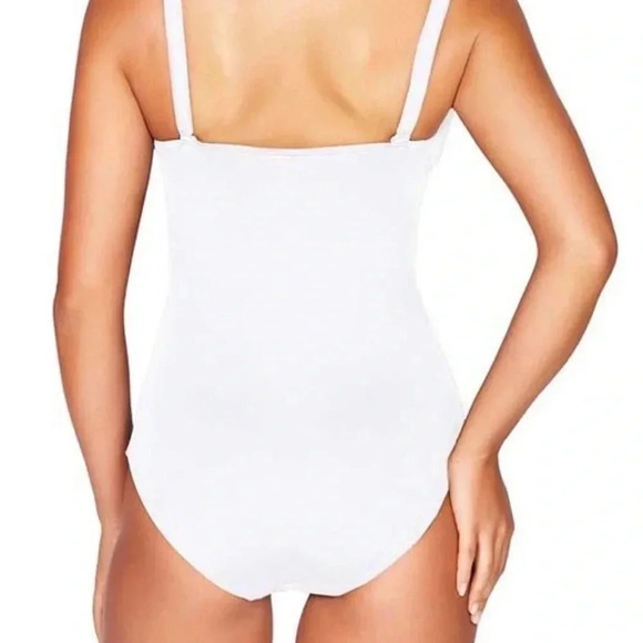 Bleu Rod Beattie White Ruched One Piece Swimsuit - Picture 5 of 15